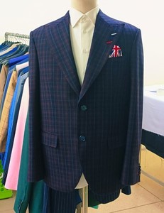 Trajes de negocios para hombre de lana a medida 100%, plisados planos con botones de un solo pecho, cuello redondo, mangas completas, transpirable Premium hecho a mano - Product Image 2