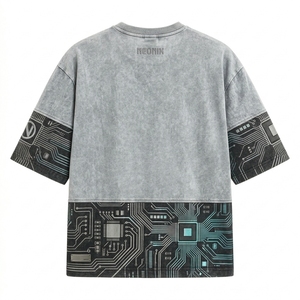 เสื้อยืดสไตล์อเมริกันแบบยูนิเซ็กซ์ ทรงหลวมไหล่ตก ทรงเรโทร ผ้าฝ้าย 100% เนื้อหนา พิมพ์ลายวินเทจ สั่งทำได้ - Product Image 2