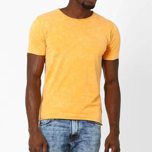 Popular Style Men Oversized Heavyweight 100% Cotton Front Logo Tee Drop Shoulder Streetwear Cropped Regular Acid wash T shirt - Product Image 6
