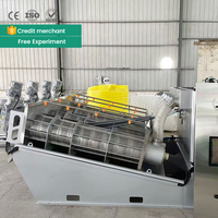 Machine de déshydratation automatique des boues en acier inoxydable, presse à vis multi-disques avec moteur pour le traitement des eaux usées, garantie 1 an