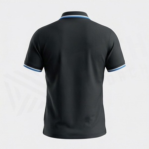 เสื้อโปโลชายแบบซิป ¼ แขนสั้น ลำลอง ผ้าริบถัก สำหรับกอล์ฟ ชายหาด ฤดูร้อน ทรงเข้ารูป เสื้อผ้าพรีเมียม - Product Image 2
