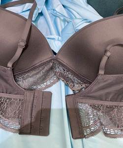 Conjunto de sujetador de encaje floral estilo francés de copa completa para mujer, sexy, push-up, ecológico, top corto sin mangas, ropa interior deportiva, bikini - Product Image 4
