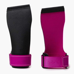 Agarraderas de Neopreno para las Palmas de las Manos con Correa Ajustable para la Muñeca, para Ejercicios y Fitness, Color Negro con Ribete Amarillo - Product Image 6