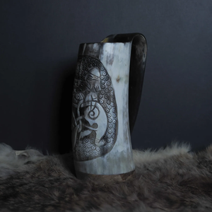 Jarra de Cuerno de 500 ml, Nuevo Diseño, Jarra de Cuerno Natural de Vaca, Jarra de Vino Vikinga Más Vendida para Uso en Hoteles, Fiestas y el Hogar - Product Image 4