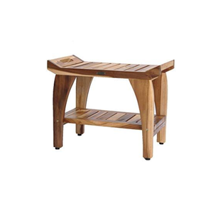 Banc de douche en teck, fabriqué en Indonésie, meuble en bois massif - Product Image 1