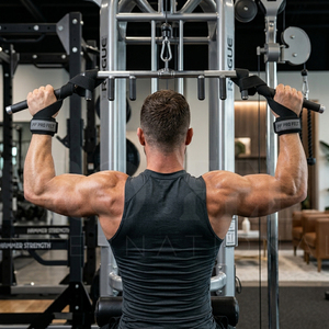 Sangles de levage en coton et polyester pour la gym, avec support de poignet rembourré, réglables pour l'haltérophilie, la force athlétique et les soulevés de terre - Product Image 4