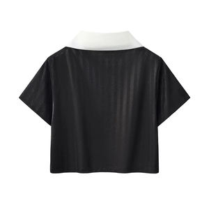 Camiseta de Fútbol Americano Verde con Cuello en V, Manga Corta, Diseño a Rayas, Secado Rápido, 100% Poliéster, Corte Regular para Niños - Product Image 4