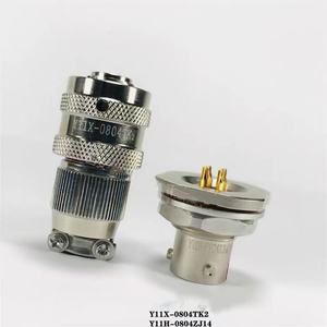 Y11X-0804ZK10 4Pin Rubber Sealed Circular Aviation Receptacle Female Contacts Bayonet Connector With K10 <b>Cable</b> Clamp - Product Image 3
