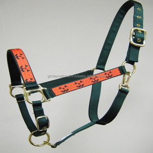 Licol de cheval en nylon multicolore entièrement ajustable et personnalisé, avec motif Halloween cousu sur les joues et le nez, taille Full Cob Over Size - Product Image 4