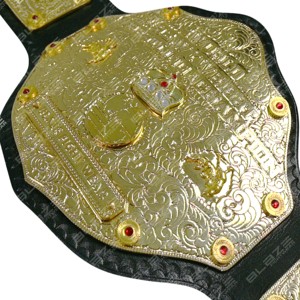 Cinturón de Lucha Libre Dorado Grande, Tamaño 4 mm, Cinturón de Campeonato Mundial de Peso Pesado de la WWE para Adultos - Product Image 1