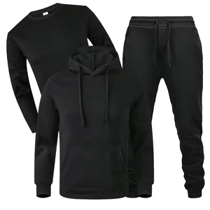 Men's Vintage <b>Oversized</b> Hoodie and <b>Joggers</b> Set Quick Dry Stylish Streetwear for Winter Breathable and Comfortable Wholesale - Product Image 3