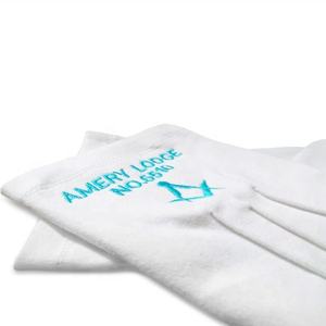 Elegant Gold Knot Machine Embroidery on Premium Cotton <b>Mittens</b> White Cotton <b>Gloves</b> for Daily Use - Product Image 3