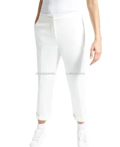 Chino नई फैशन जींस कस्टम योग आरामदायक पैंट, महिलाओं सफेद सूती पतलून