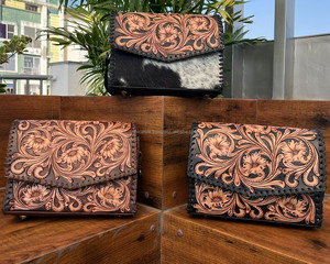 กระเป๋าคลัทช์หนังแท้ลายฉลุ งานแฮนด์เมด ขายดี สำหรับผู้หญิง หนังวัวแท้คุณภาพสูง กระเป๋าสะพายไหล่แฟชั่น - Product Image 4