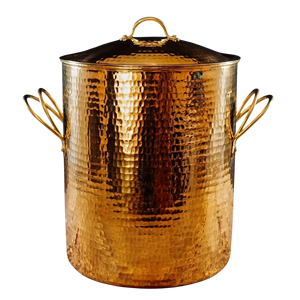 Seau à glace vintage en métal rond, résistant à la rouille, avec deux poignées, pour refroidir les boissons, seau à champagne pour mariage - Product Image 4