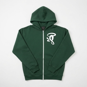 Sudadera con capucha de forro polar pesado con cremallera completa para hombre, estilo oversize, ropa urbana, fabricante mayorista de marca privada - Product Image 5