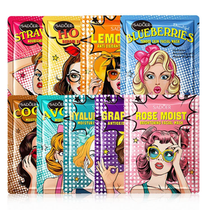 Mascarilla Facial Goddess SADOER con Ácido Hialurónico, Tableta Hidratante para Blanquear, Mascarilla Facial de Frutas Hidratante - Product Image 1