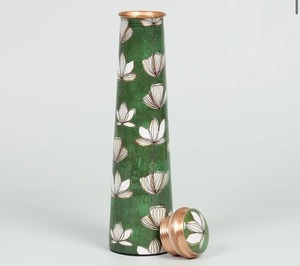 Copper Meena Printed Eco-Friendly Handmade <b>Decorative</b> Water Bottle <b>Lid</b> Straw Cap Dishwasher Safe Anti-Corrosion Drinkware - Product Image 3