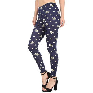 Leggings moulants personnalisés de haute qualité pour femmes, imprimés, taille haute, en Spandex/Nylon, élastiques, durables, pour l'hiver, la gym et le yoga - Product Image 4