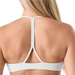 เสื้อชั้นในกีฬาสำหรับผู้หญิงแบบ Racerback สีขาว ระบายอากาศได้ดี ซับเหงื่อ นุ่มสบาย รองรับการออกกำลังกาย วิ่ง ฟิตเนส เสื้อผ้าสำหรับเล่นกีฬา - Product Image 5