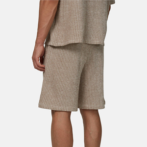 Pantalones Cortos Bermuda de Algodón a Rayas para Hombre, Cintura Media, Cierre de Botones, Estilo Casual, Tejido Transpirable - Product Image 2