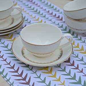 ชุดถ้วยชาฮิรายา เกรซฟูล โบนไชน่า 6 ใบ ชุดกาแฟและชาสุดหรู - Product Image 3