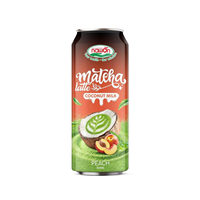 Latte au matcha, mangue tropicale et lait de coco, boisson prête à boire, infusée aux fruits, pressée fraîchement, à base de plantes, pour commande en gros, jus en vrac
