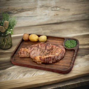 Plato de Servir Rectangular Clásico de Madera de Acacia Pintado a Mano, Ecológico, Apto para Lavavajillas, de Grado Alimenticio, Rani Industries - Product Image 2