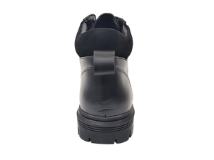 Botas Chukka de Tobillo para Hombre, de Cuero Genuino Negro, con Cordones, Punta Redonda, Suela de Goma Antideslizante, Entresuela de EVA, para Todas las Temporadas - Product Image 5