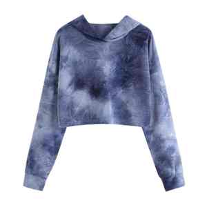Sudadera de Verano para Mujer, Estilo Casual Moderno, Corte Regular, Tejido Ligero y Transpirable con Estampado Tie-Dye y Diseño Geométrico Chic - Product Image 5