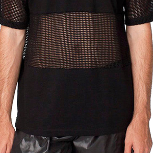 Men's Mesh Shirt Half Sleeve Workout <b>Fishnet</b> O Neck Outdoor Adult Club Men's Mesh Shirt With Custom Size Wholesale Price - Product Image 3