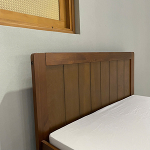 Modern Wooden <b>Platform</b> <b>Bed</b> <b>Frame</b> Minimalist Design Strong Slat Support Contemporary Spaces Saving Wood <b>Bed</b> - Product Image 6