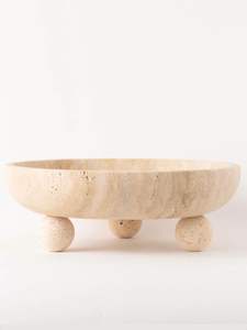 Tazón de Piedra Travertino con Orificio, Diseño Único, Mármol Beige Moderno, Ideal para Lavabo de Baño o Uso Decorativo - Product Image 2