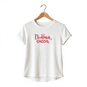 <b>Women's</b> <b>White</b> Cotton T-<b>Shirt</b> With Bear Cartoon Print Crew Neck <b>Short</b> <b>Sleeve</b> Casual Style Regular Fit All Seasons Wear - Product Image 5