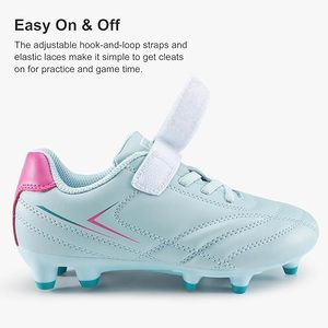 Boys Mesh Football Soccer Shoes Green Blue Rubber Sneakers Outsole Breathable EVA Midsole Summer Outdoor Sport Cleats Cheap <b>Boot</b> - Product Image 3