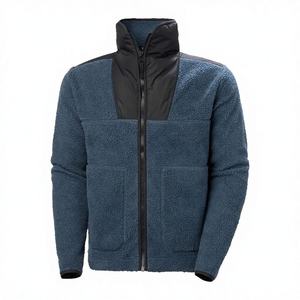 Winter Knitted Velvet Elegant Long Sleeve Casual Varsity Jacket Solid Textured <b>Covered</b> <b>Button</b> Eco-Friendly Breathable Unisex - Product Image 1