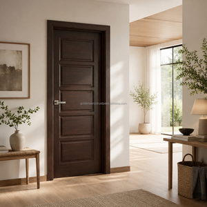 Puerta Interior Moderna de Madera Sólida Golden Aero con Acabado de Superficie y Apertura Manual, Modelo GA-11S para Apartamento/Villa/Dormitorio - Product Image 1