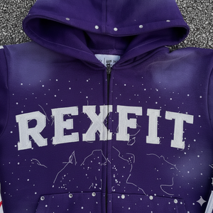 <b>Men's</b> <b>Clothing</b> Prefect Cutting Hoodies Custom <b>Men</b>’s Streetwear Distressed Embroidery Rhinestone Sun Faded Zipper Hoodies - Product Image 6