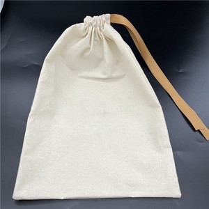 Printed Cotton Muslin Washable Adjustable Drawstring Bags Eco Friendly Reusable Storage Pouches White - Product Image 4