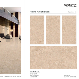 Azulejo de Porcelana Brillante con Aspecto de Piedra Premium, Formato Grande 600x1200, Superficie Pulida, para Paredes y Pisos, Uso Interior y Exterior Moderno - Product Image 1