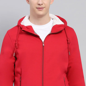 Mens Cotton Polyester Zip Hoodie Moisture Wicking Fabric Sports Casual Hoodie Europe Trend Mens Heavy Duty Cotton Zip Hoodie - Product Image 5