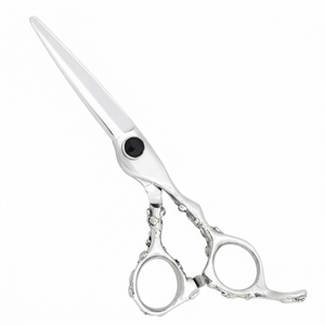 High Quality Barber Hair <b>Scissors</b> Decorative <b>Floral</b> Design Professional Salon Hairdressing Shears Manufacture In Pakistan - Product Image 1