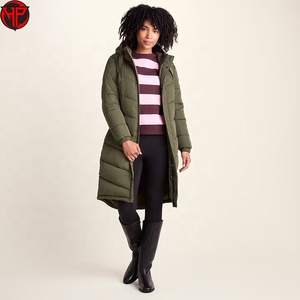 Manteau long en duvet pour femme, veste matelassée à capuche, imperméable, vêtements d'extérieur d'hiver, logo personnalisé, veste longue matelassée d'hiver pour femme - Product Image 1
