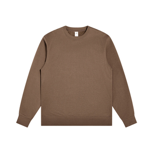 เสื้อสเวตเชิ้ตคอกลมผู้ชาย ทรงปกติ สีพื้น ผ้าถัก ซับในผ้าฝ้าย ป้องกันขนร่วง สไตล์มินิมอล เหมาะสำหรับใส่ในฤดูหนาว - Product Image 3