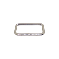 Bracelet en métal solide vintage de 38mm pour accessoires de sac à main avec sangle en tissu Design carré rectangulaire et anneau à boucle en fer