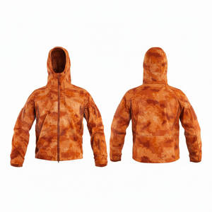 Men's Clothing Lightweight Waterproof Windbreaker Jacket Hooded Outdoor Casual Full <b>Zip</b> Front Custom Camouflage Design Jackets - Product Image 6