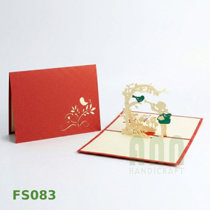 Custom Handmade 3D Pop-up Greeting <b>Card</b> Durable Paper Flute Girl Friendship Thank You Gift Die Cutting Printed Home Decoration - Product Image 3