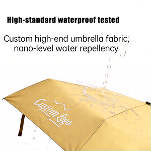 Paraguas de Lluvia de Alta Calidad de Fábrica, Plegable en 3 Secciones, con 8 Varillas, Logotipo Personalizado, Protección UPF, Nailon 190T - Product Image 2