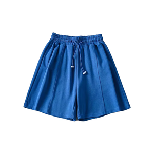 Women's <b>Black</b> Loose Knitted Shorts Elastic Waist Breathable Casual Mid Rise Solid Color Short Skirts - Product Image 5