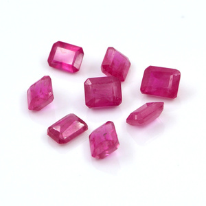 Rubis naturels de Bangkok, octogones calibrés 3x4mm, pierres précieuses de rubis naturelles facettées pour la fabrication de bijoux, prêtes à l'emploi - Product Image 1